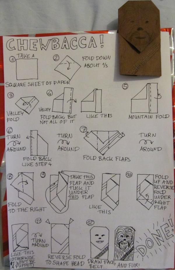 Chewbacca instrux Origami Yoda